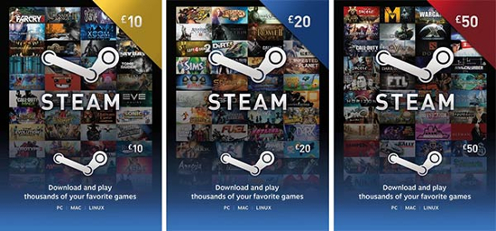 steam gift card gifts for gamers